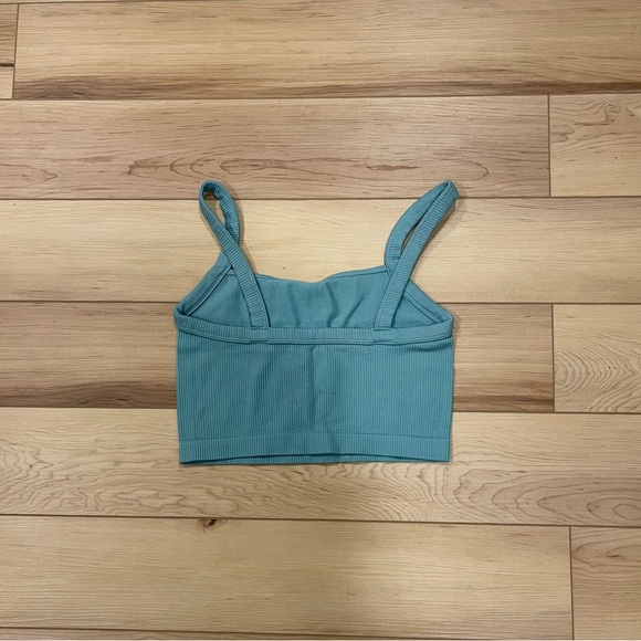 teal stretchy tank top - Picture 2 of 3